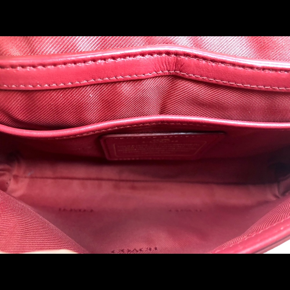 Authentic Red Coach Crossover Purse - Picture 8 of 8
